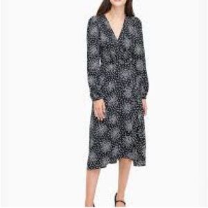 Kate Spade Black and light pink  Patterned Long Sleeve Dress size 12